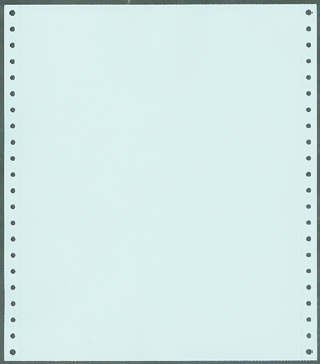 9-1/2 x 11" Continuous Paper 20# Blue, 1 Part, Side Perfs
