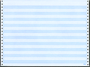 14-7/8 x 11" Continuous Paper  18# 1 Part 1/2" Blue Bar HL, No Side Perfs