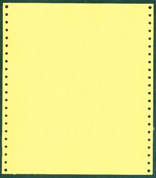 9-1/2 x 11" Continuous Paper 20# Canary, 1 Part, Side Perfs