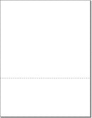 8-1/2 x 11" 24# Laser cut sheet, 1 Horizontal perf at 3-5/8" White