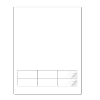 Integrated Label, 6 Labels, 2.5" x 1", Centered On The Bottom