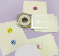 Smiley Labels, Assorted Color, 500 Labels Per Roll, 1” Round