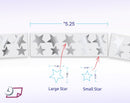 Metallic Foil Star Labels, Assorted Sizes, 3/4” & 1”, 450 Labels Per Roll, Silver