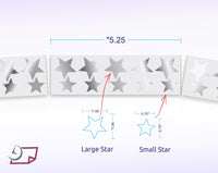 Metallic Foil Star Labels, Assorted Sizes, 3/4” & 1”, 450 Labels Per Roll, Silver