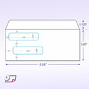 #8 Double Window Self-Seal Envelopes with Security Tint Inside. Compatible with Quickbook & other Checks