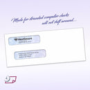#8 Double Window Self-Seal Envelopes with Security Tint Inside. Compatible with Quickbook & other Checks