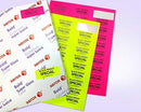 8-1/2" x 11" Fluorescent Blue Labels, 30 Labels per Sheet, 1" x 2-5/8"