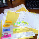 8-1/2" x 11" Fluorescent Blue Labels, 30 Labels per Sheet, 1" x 2-5/8"