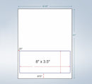 Integrated Label, 1 Label, 8" x 3-1/2", Centered On The Bottom