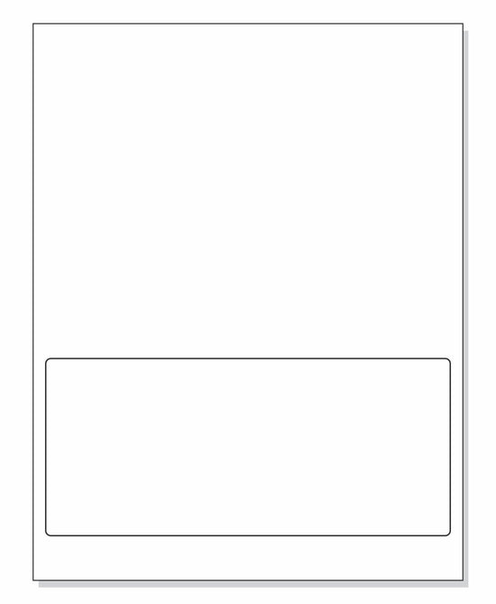 Integrated Label, 1 Label, 8" x 3-1/2", Centered On The Bottom