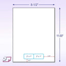 Integrated Label, 2 Labels,2" x 1", Centered On The Bottom