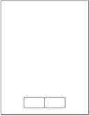 Integrated Label, 2 Labels,2" x 1", Centered On The Bottom