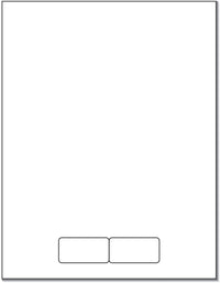 Integrated Label, 2 Labels,2" x 1", Centered On The Bottom