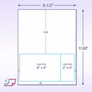 Integrated Label, 2 Labels, 6" x 4" & 2 x 4", Centered On The Bottom