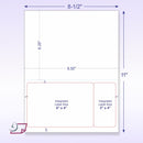 Integrated Label, 2 Labels, 6" x 4" & 2 x 4", Centered On The Bottom