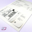 Integrated Label, 2 Labels, 6" x 4" & 2 x 4", Centered On The Bottom