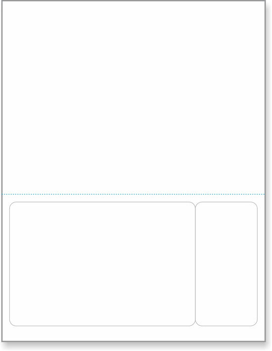 Integrated Label, 2 Labels, 6" x 4" & 2 x 4", Centered On The Bottom
