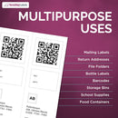8-1/2" x 11" White Laser Labels, 2 Labels per Sheet, 4-1/4" x 11"