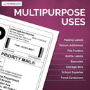 8-1/2" x 11" White Laser Labels, 1 Label per Sheet, 8-1/2" x 11"