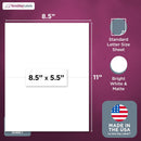 8-1/2" x 11" White Laser Labels, 2 Labels per Sheet, 8-1/2" x 5-1/2"