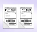 8-1/2" x 11" White Laser Labels, 2 Labels per Sheet, 8-1/2" x 5-1/2"