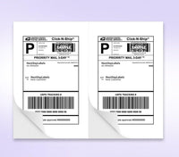 8-1/2" x 11" White Laser Labels, 2 Labels per Sheet, 8-1/2" x 5-1/2"