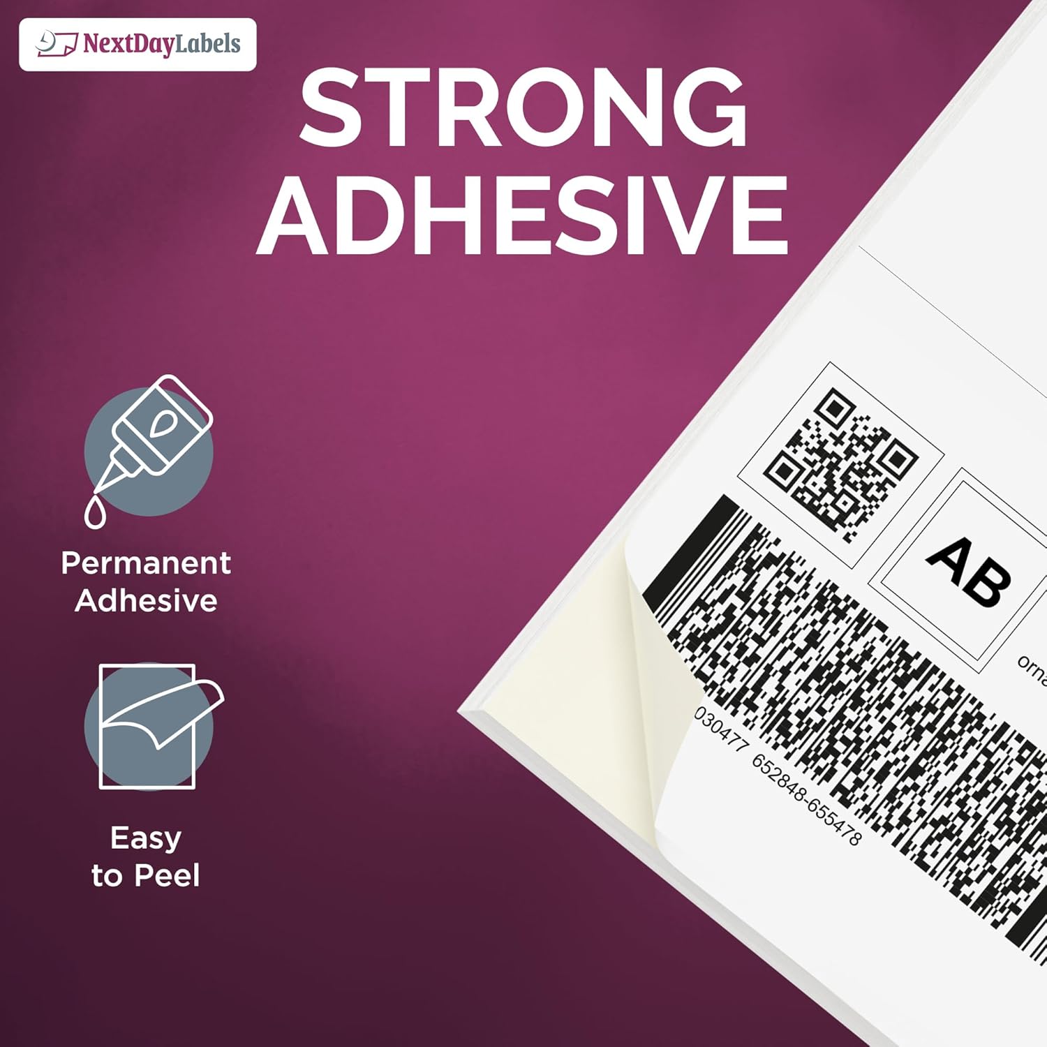 8-1/2" x 11" White Laser Labels, 2 Labels per Sheet, 8-1/2" x 5-1/2"