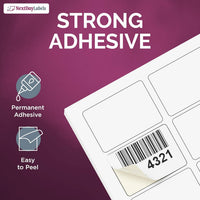 8-1/2" x 11" White Laser Labels, 8 Labels per Sheet, 3-3/8" x 2-1/3"