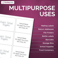 8-1/2" x 11" White Laser Labels, 6 Labels per Sheet, 4" x 3.3"