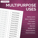 8-1/2" x 11" White Laser Labels, 30 Labels per Sheet, 2/3" x 3-7/16"