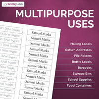 8-1/2" x 11" White Laser Labels, 30 Labels per Sheet, 2/3" x 3-7/16"