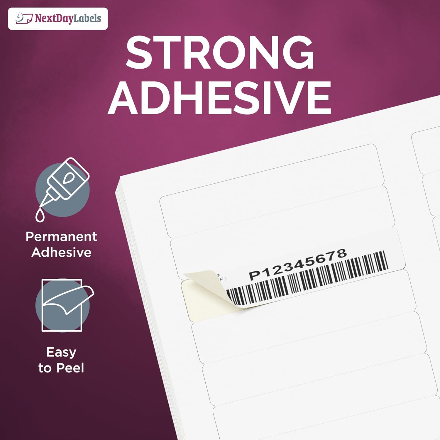 8-1/2" x 11" White Laser Labels, 30 Labels per Sheet, 2/3" x 3-7/16"