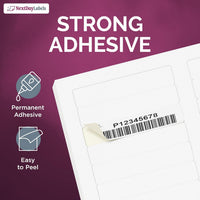 8-1/2" x 11" White Laser Labels, 30 Labels per Sheet, 2/3" x 3-7/16"
