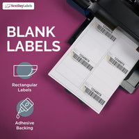 8-1/2" x 11" White Laser Labels, 14 Labels per Sheet, 4" x 1-1/3" .