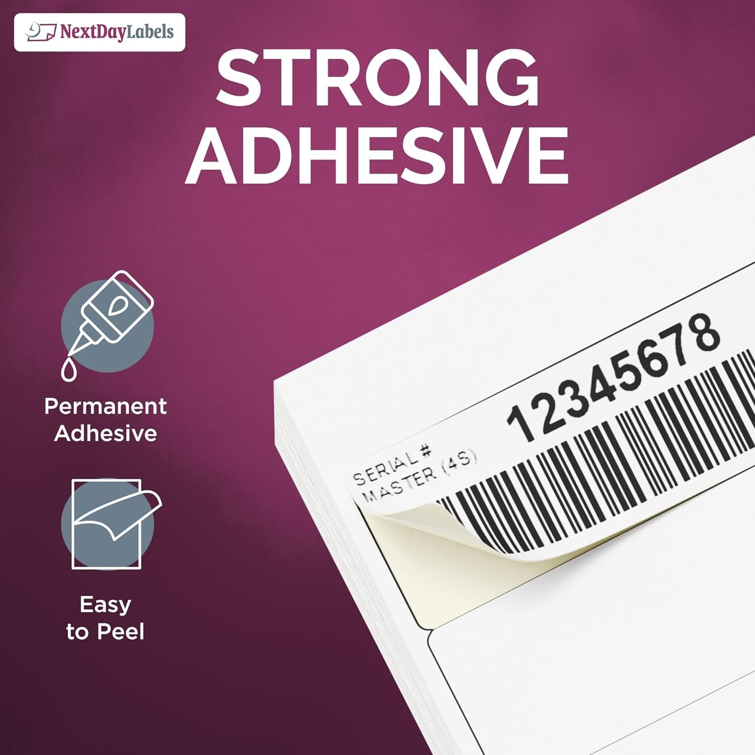 8-1/2" x 11" White Laser Labels, 14 Labels per Sheet, 4" x 1-1/3" .
