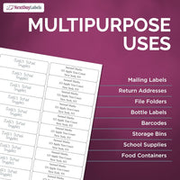 8-1/2" x 11" White Laser Labels, 20 Labels per Sheet, 4" x 1"