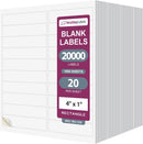 8-1/2" x 11" White Laser Labels, 20 Labels per Sheet, 4" x 1"