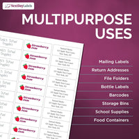 8-1/2" x 11" White Laser Labels, 30 Labels per Sheet, 2.625" x 1"