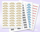 8-1/2" x 11" White Laser Labels, 30 Labels per Sheet, 2.625" x 1"
