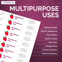 8-1/2" x 11" White Laser Labels, 33 Labels per Sheet, 2.8" x 1"