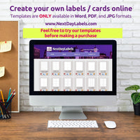 8-1/2" x 11" White Laser Labels, 33 Labels per Sheet, 2.8" x 1"