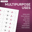 8-1/2" x 11" White Laser Labels, 63 Labels per Sheet, 1" Hearts