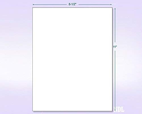 8-1/2" x 11" Fluorescent Red Labels, 1 Label per Sheet, 8-1/2" x 11"