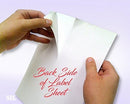 8-1/2" x 11" Fluorescent Red Labels, 1 Label per Sheet, 8-1/2" x 11"