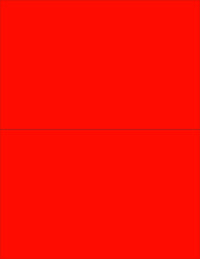 8-1/2" x 11" Fluorescent Red Labels, 2 Labels per Sheet, 8-1/2" x 5-1/2"
