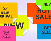 8-1/2" x 11" Fluorescent Yellow Labels, 6 Labels per Sheet, 4" x 3-1/3"