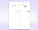 8-1/2" x 11" Fluorescent Red Labels, 10 Labels per Sheet, 4" x 2"