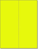 8-1/2" x 11" Fluorescent Yellow Labels, 2 Labels per Sheet, 4-1/4" x 11"