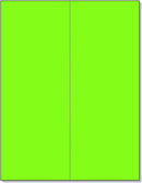 8-1/2" x 11" Fluorescent Green Labels, 2 Labels per Sheet, 4-1/4" x 11"
