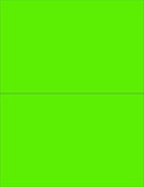 8-1/2" x 11" Fluorescent Green Labels, 2 Labels per Sheet, 8-1/2" x 5-1/2"